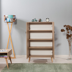 Comoda Model Multibox V1, Stejar sonoma, 80x36x127 cm - Img 4