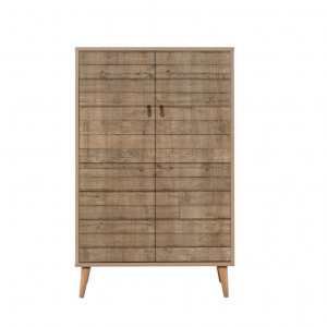 Comoda Model Multibox V2, Stejar sonoma, 80x36x127 cm - Img 7