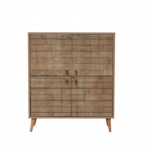 Comoda Model Multilux V4, Stejar sonoma, 95x36x111 cm - Img 6