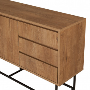 Comoda Model Ruba, Nuc/Negru, 140x36x72 cm - Img 6