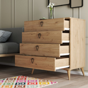 Comoda Model Versa, Stejar, 80x45x90.8 cm - Img 3