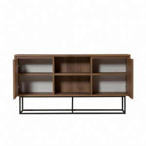 Comoda Model Zela, Nuc/Negru, 140x36x72 cm - Img 4