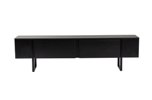 Comoda TV Model Serenity, Lemn Negru/Negru - Img 5