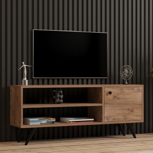 Comodă TV Model Wison, Stejar sonoma, 120x29x50 cm - Img 2