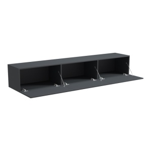 Comoda TV Rival, suspendata, cu iluminare LED, Antracit, 180 x 35 x 30 cm - Img 2