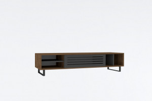 Comoda TV Salvador, Model Eray, 160x35x40 cm, Nuc/Antracit - Img 8