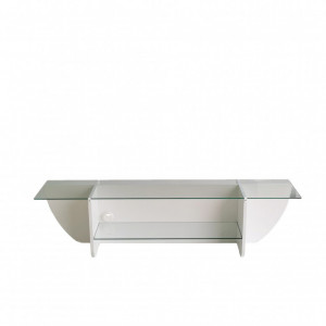 Comoda TV Salvador, Model Lily, 158x40x35 cm, Alb - Img 7