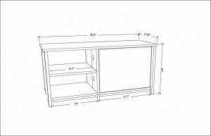 Comoda TV Salvador, Model Muskegon, 89.6x50.8x35.3 cm, Negru/Stejar - Img 6