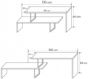 Comoda TV Salvador, Model Ovit, 120x45x30 cm, Antracit - Img 4