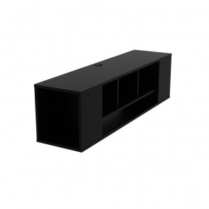 Comoda TV Salvador, Model Paldi, 135x39x35.2 cm, Negru - Img 3