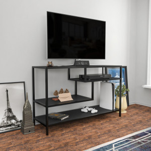 Comoda TV Salvador, Model Robbins, 120x75x39 cm, Negru/Antracit - Img 2