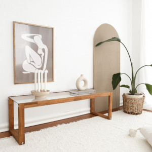 Comoda TV Salvador, Model Via, 130x40x40 cm, Natur - Img 2
