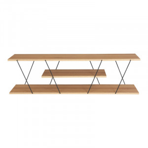 Comoda TV Tars sonoma - negru 120x30x33cm - Img 4