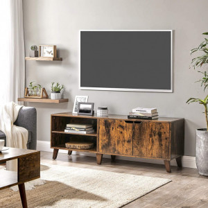Comoda TV Vasagle, Model Burton, 140x40x45 cm, Maro Rustic - Img 2