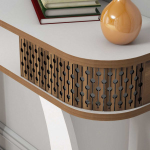 Consola Model Damla, Alb, 105x30x85 cm - Img 3