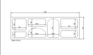 Consola Model Lorin, Alb, 160x38x51 cm - Img 9