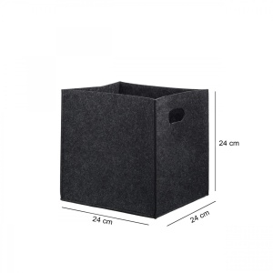 Coș de pâslă HMY Negru 24x24x24 cm - Img 4