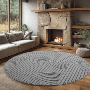 Covor Helix Argintiu V1, Rotund, D120 cm - Img 2