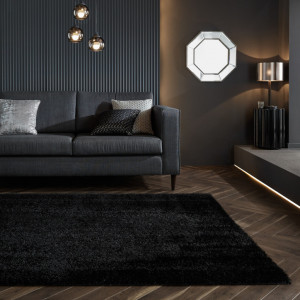 Covor Velvet Negru 120X170 cm, Flair Rugs - Img 1