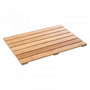 Covoras de baie Bambou culoare lemn naturala 53x36x2.2cm - Img 1