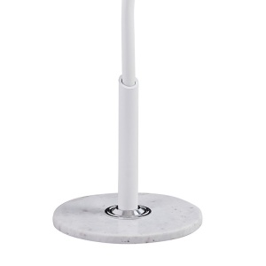 Cuier haine tip pom Sergio metal alb - culoare lemn natural D37x171cm - Img 3