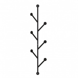 Cuier Model Ponpon, Negru, 22x5x94 cm - Img 2
