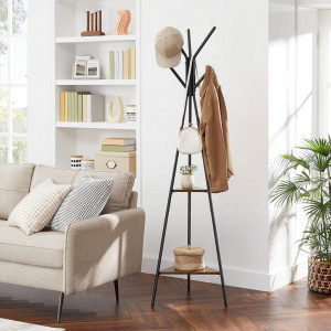 Cuier tip pom Model Barr, Maro Rustic/Negru, 50x50x179 cm - Img 2