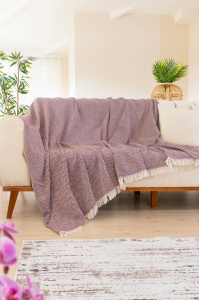 Cuvertura pentru Canapea Model Woven Cozy Claret Red