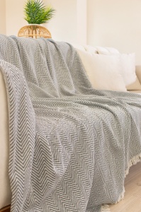 Cuvertura pentru Canapea Model Woven Cozy Dark Grey - Img 2