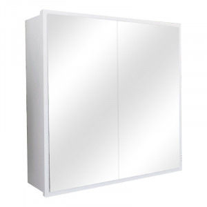 Dulap baie Poliana cu oglinda alb 70x17x70cm - Img 1