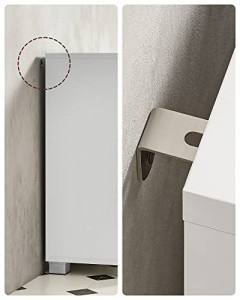 Dulap de depozitare pentru lavoar, Vasagle, Alb, 70x30x64 cm - Img 6