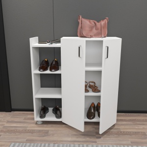 Dulap de pantofi Asus Alb 90x95x29.6 cm - Img 4