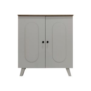 Dulap de pantofi Cathi, alb/sonoma, 80x34x95 cm - Img 4