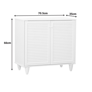 Dulap de pantofi Ronan, alb, 70.5x35x66 cm - Img 4