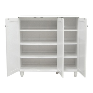 Dulap de pantofi Santo, alb, 89.5x34.5x91.5 cm - Img 2
