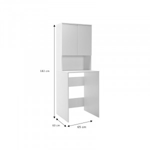 Dulap de rufe Ryda melaminat alb 68x60x182cm - Img 5