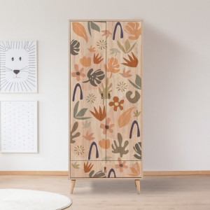 Dulap haine Model City, Multicolor, 80x45x190 cm - Img 1