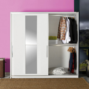 Dulap haine Model SWD-720-BB-3, Alb, 210x60x207 cm - Img 3