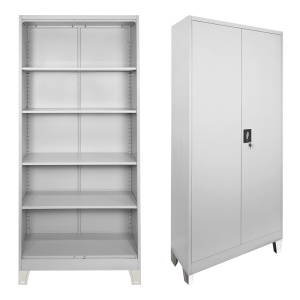 Dulap Metalic depozitare exterior/interior Ugren, gri deschis, 90x40x190 cm