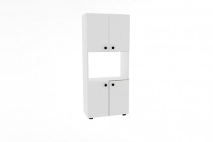 Dulap Model Ayaz, Alb, 60x31.4x140 cm - Img 3