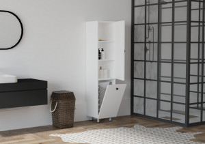 Dulap multifunctional Model Lipa, Alb, 35x31.9x154.8 cm - Img 2