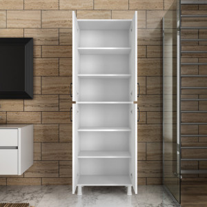 Dulap multifunctional Model M4-1103, Alb, 62.6x35.8x191 cm - Img 4