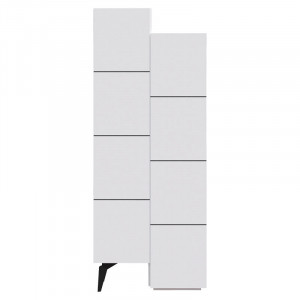 Dulap multifunctional Model Romane, Alb, 62.2x37.4x155.4 cm - Img 3