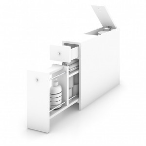 Dulap multifunctional Model Smart, Alb, 19x60x55 cm - Img 4