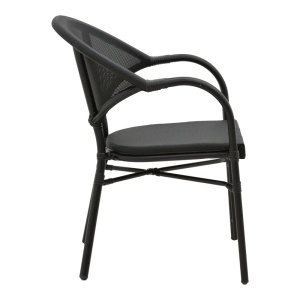 Fotoliu de exterior, Model Elyza, culoare negru, aluminiu si textil, 57x62x84 cm - Img 11