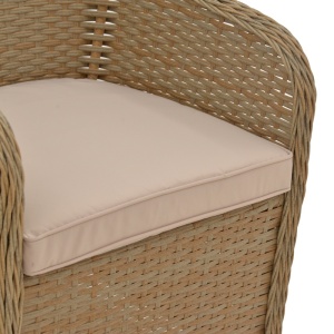 Fotoliu de exterior, Model Hadrian, culoare maro, rattan si textil, 70x57x85 cm - Img 15