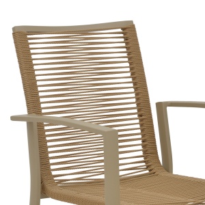 Fotoliu de Gradina Model Jonian, Natural/Champagne, 57x63x83 cm - Img 5