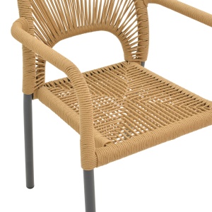 Fotoliu de Gradina Model Norture, Natural/Antracit, 57x63x82 cm - Img 7