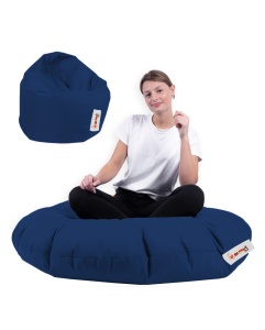 Fotoliu de grădină tip Bean Bag Model Iyzi 100, Albastru închis - Img 1