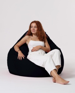 Fotoliu de Grădină tip Bean Bag Model Premium XXL, Negru - Img 7